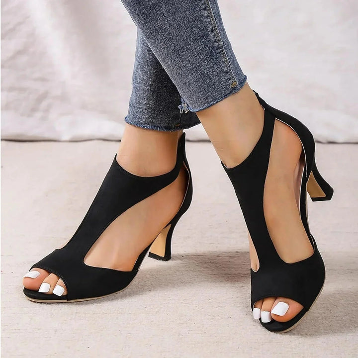 Athena | Women's Orthopedic Peep Toe Cut-Out High Heel Sandals