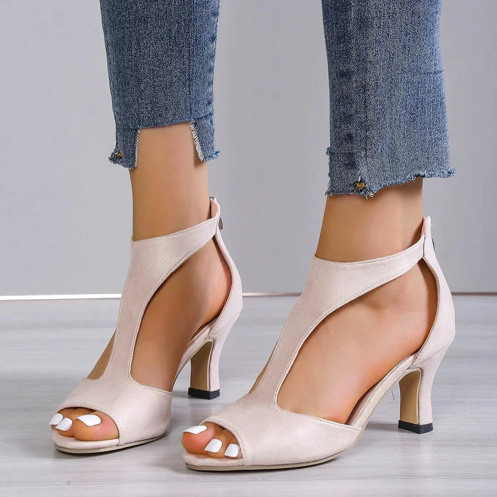 Athena | Women's Orthopedic Peep Toe Cut-Out High Heel Sandals