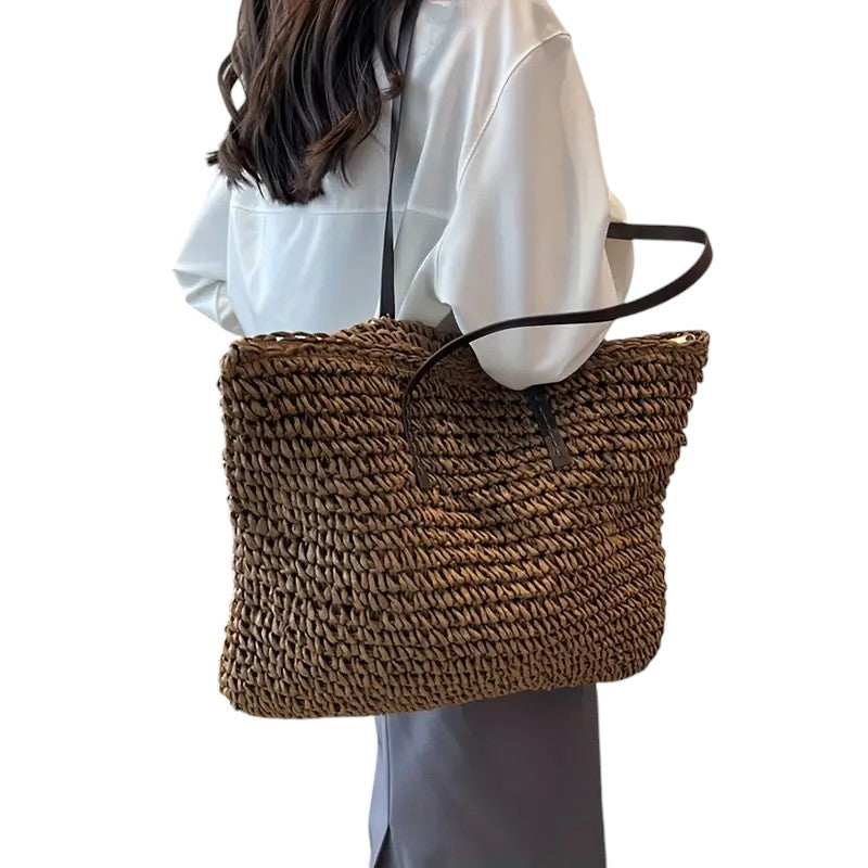 Zinnia | Women's Woven Beach Tote Bag