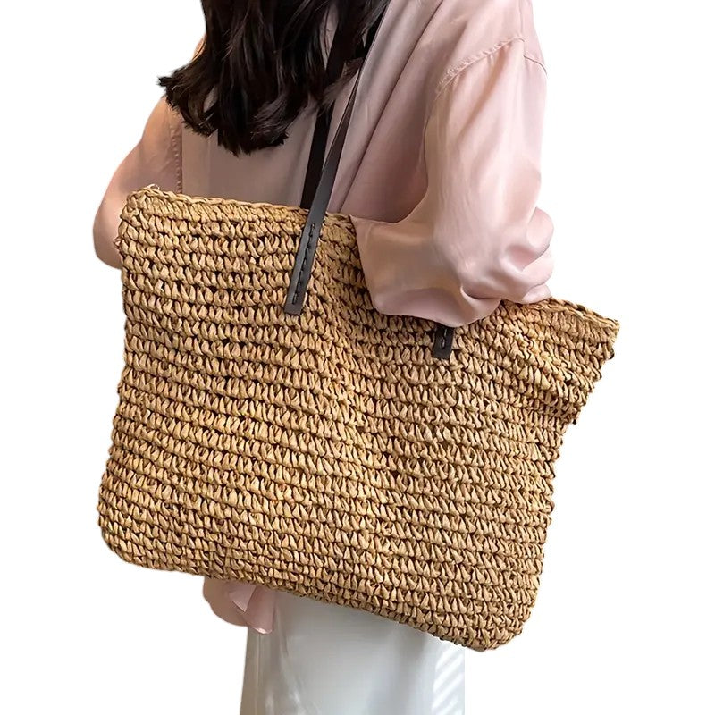 Zinnia | Women's Woven Beach Tote Bag